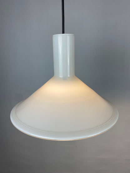 Pair of Danish pendant lights Model P & T by Michael Bang for Holmegaard 1972