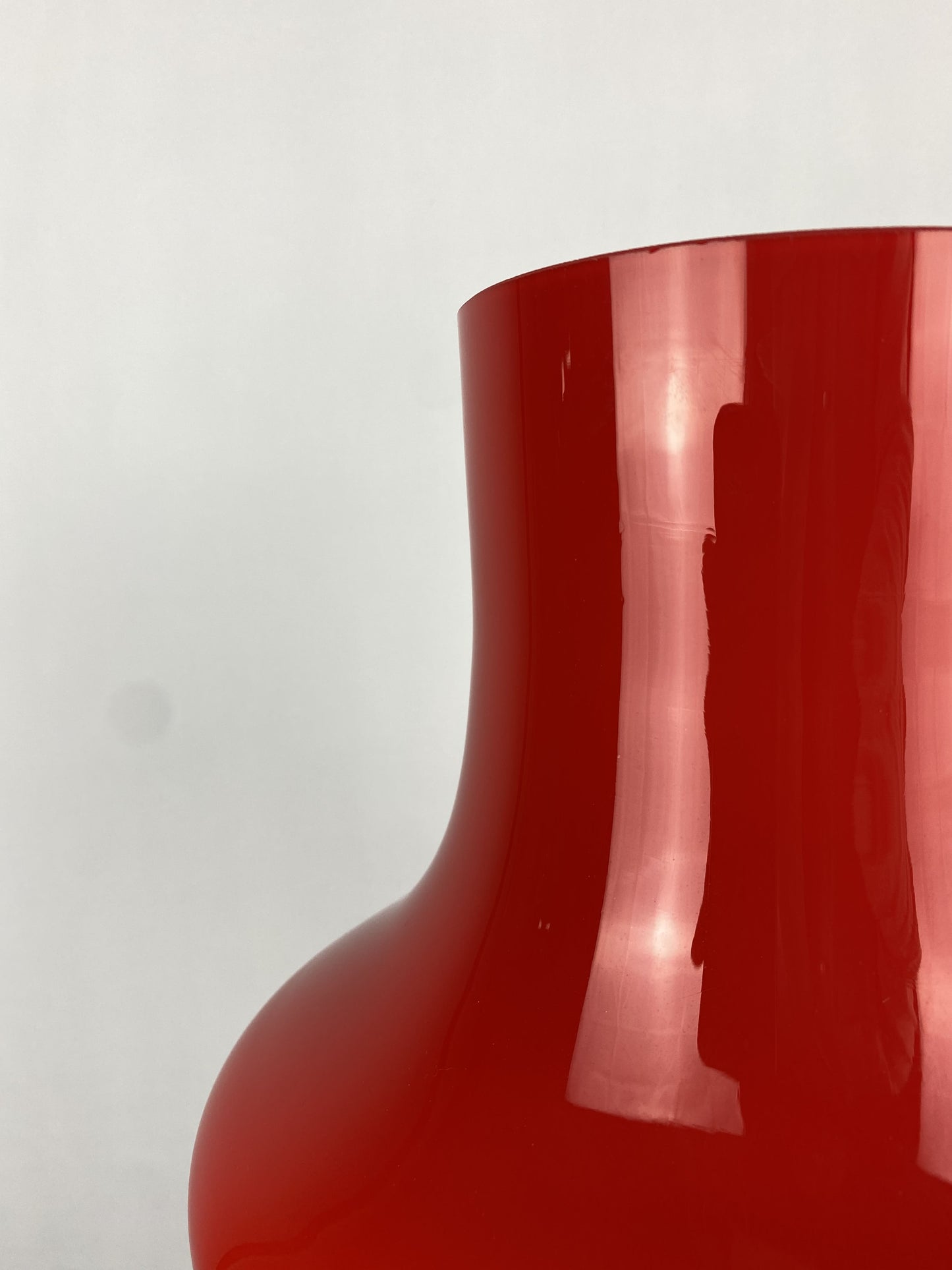 Mid-century cherry red table lamp by Stefan Tabery for Opp Jihlava 1960