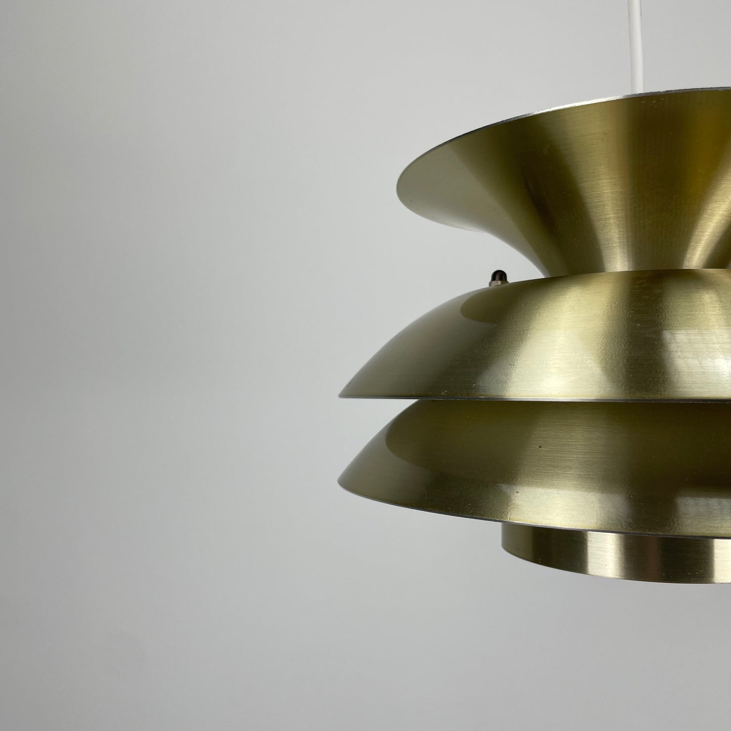 Danish copper UFO pendant light from the 1970s