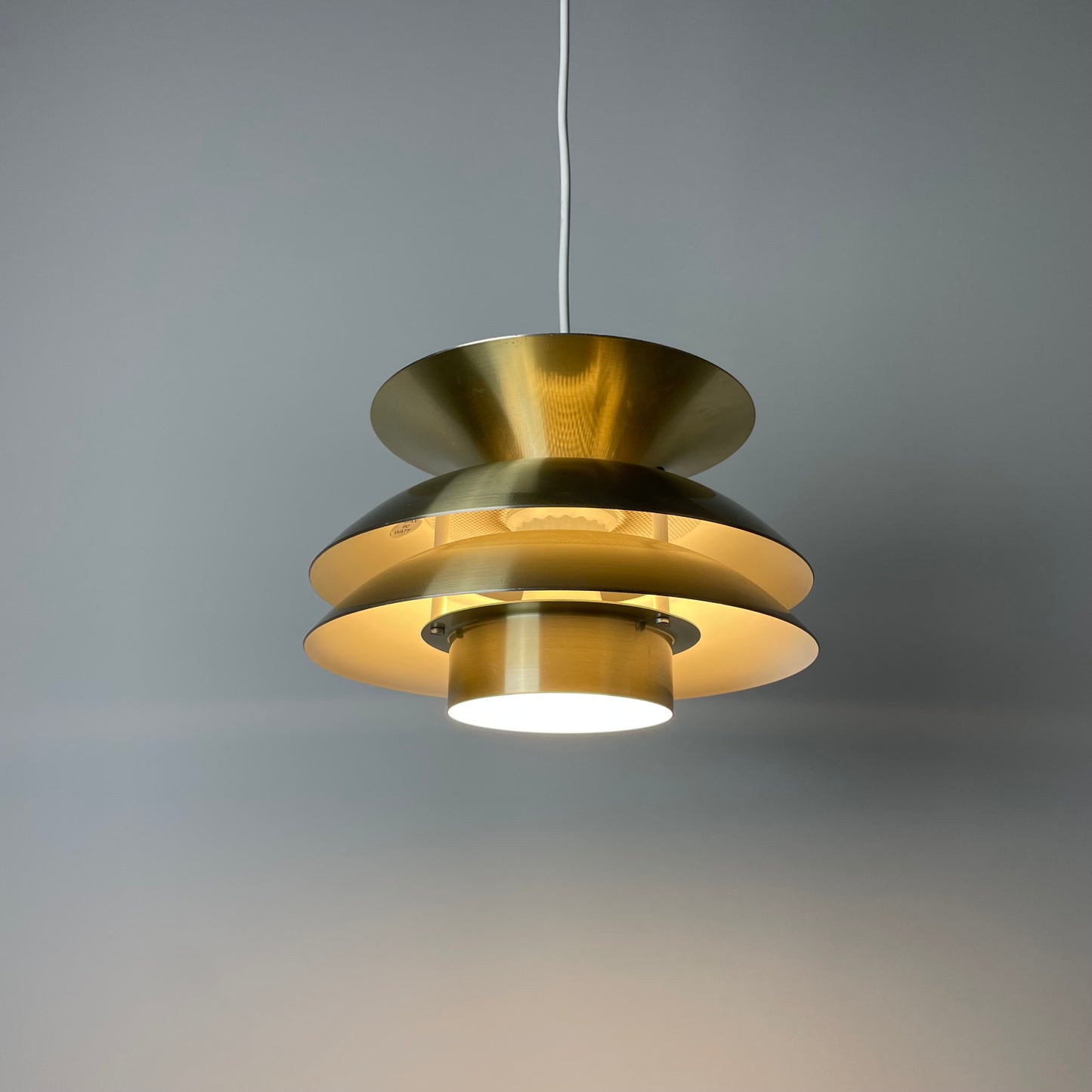 Danish copper UFO pendant light from the 1970s