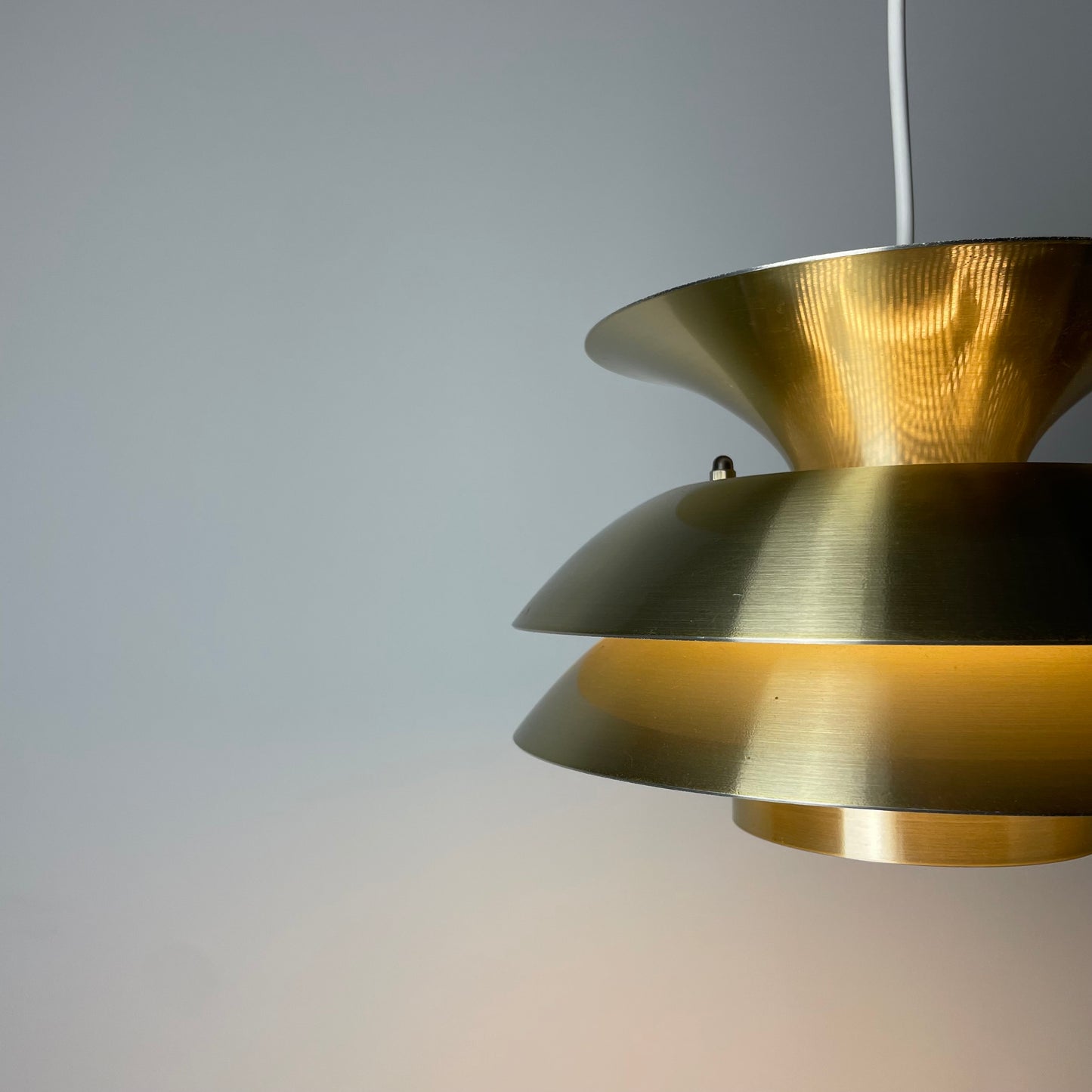 Danish copper UFO pendant light from the 1970s