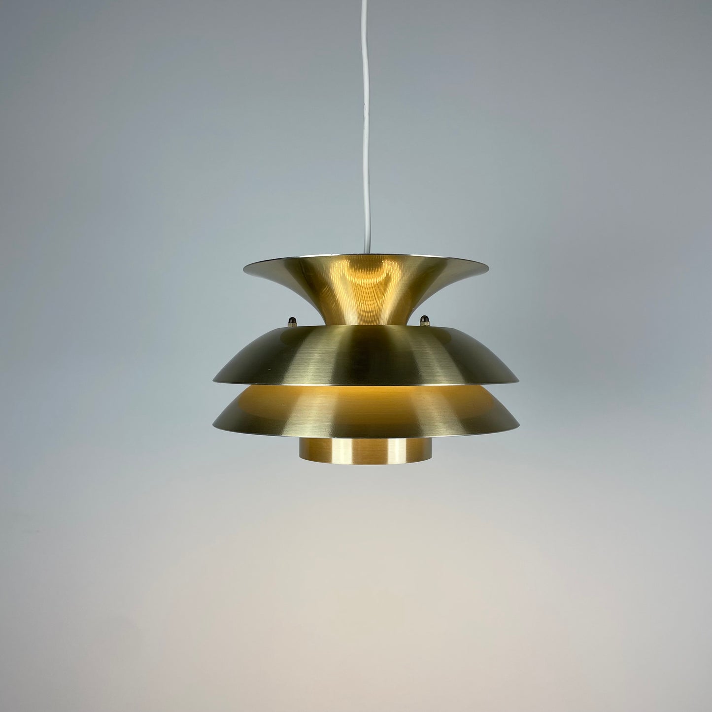 Danish copper UFO pendant light from the 1970s