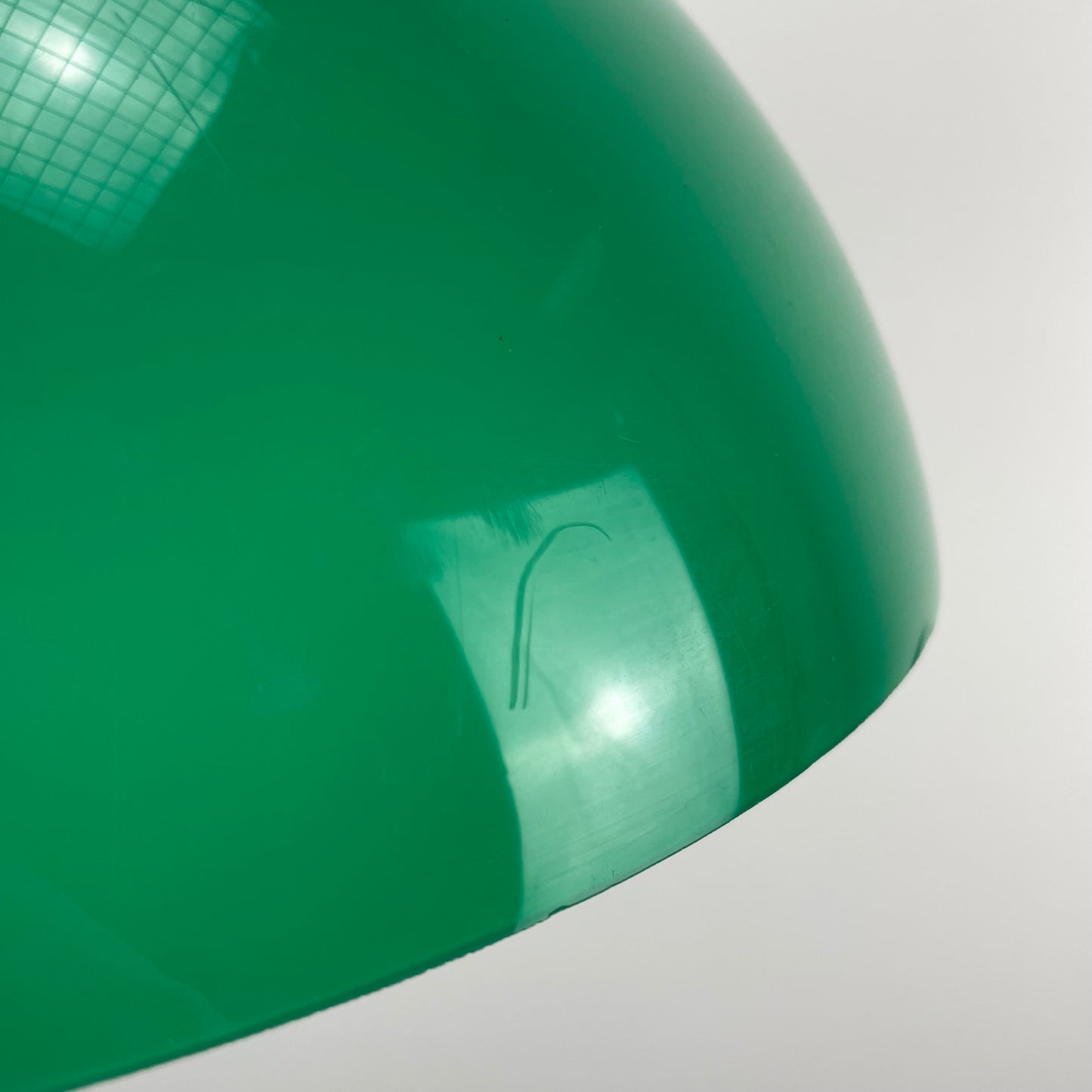 Green mushroom pendant light by Uno & Östen Kristiansson for LUXUS, Sweden 1960