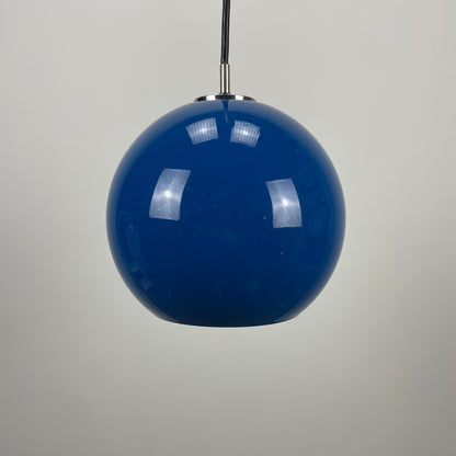 Galaxy blue glass pendant lamp by Peill and Putzler 1960