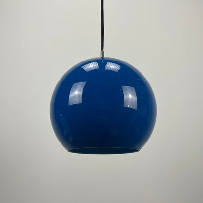 Galaxy blue glass pendant lamp by Peill and Putzler 1960