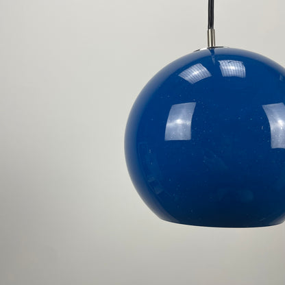 Galaxy blue glass pendant lamp by Peill and Putzler 1960