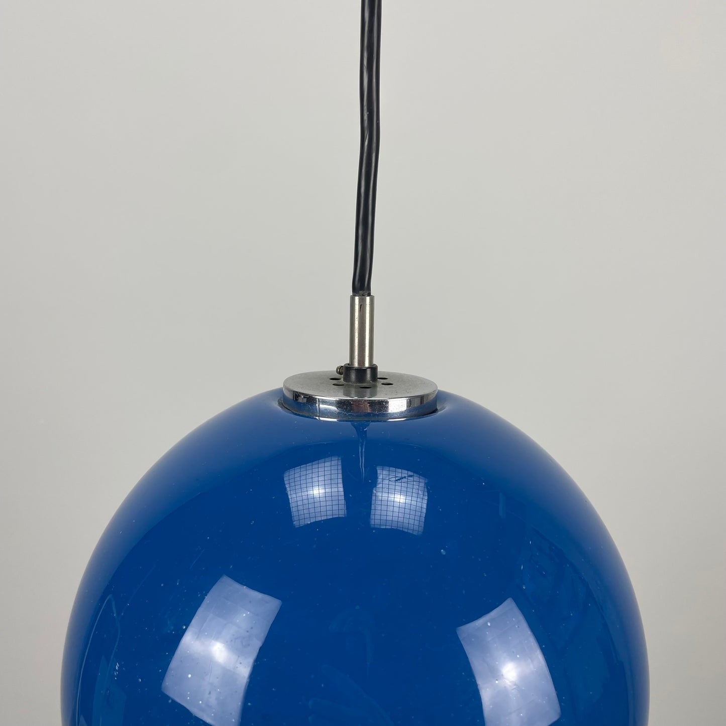 Galaxy blue glass pendant lamp by Peill and Putzler 1960