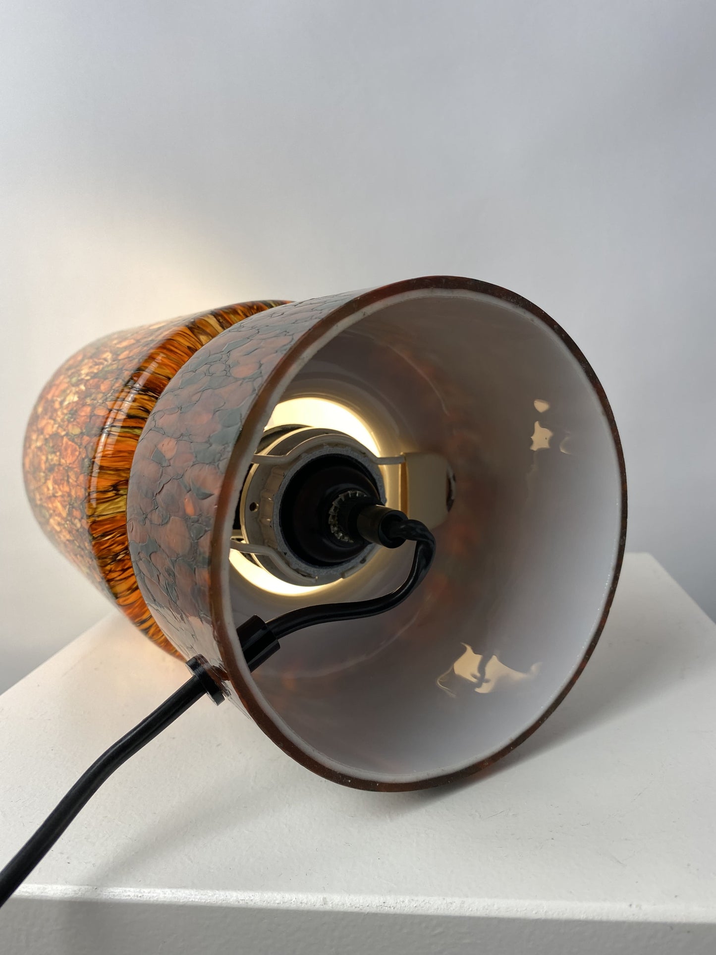 Rare mosaic style glass Peill and Putzler table lamp 1970
