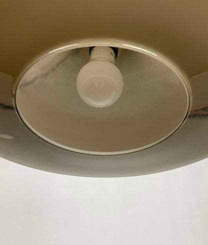 1 of 2 Large Brown glass UFO 'Cirrus' by Peill and Putzler pendant light XL 1970