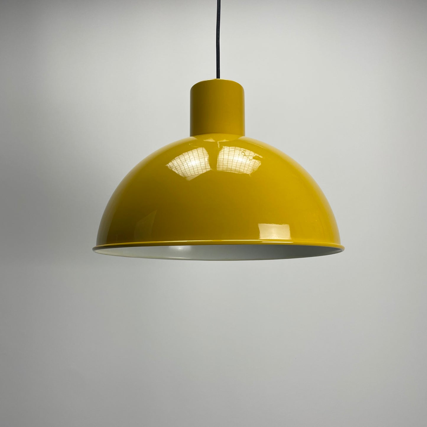 Yellow Bunker Midi pendant lamp by Jo Hammerborg for Fog & Morup 1960