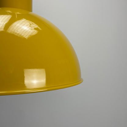 Yellow Bunker Midi pendant lamp by Jo Hammerborg for Fog & Morup 1960