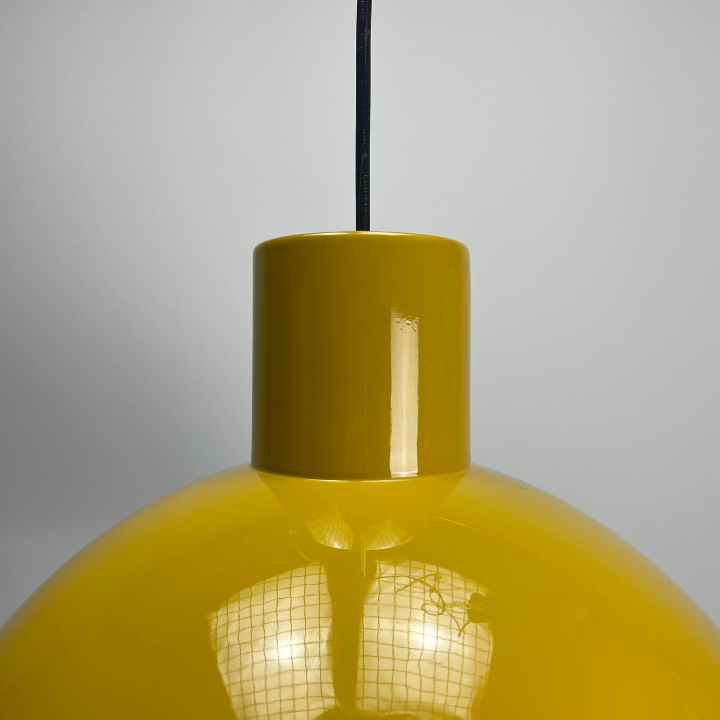 Yellow Bunker Midi pendant lamp by Jo Hammerborg for Fog & Morup 1960