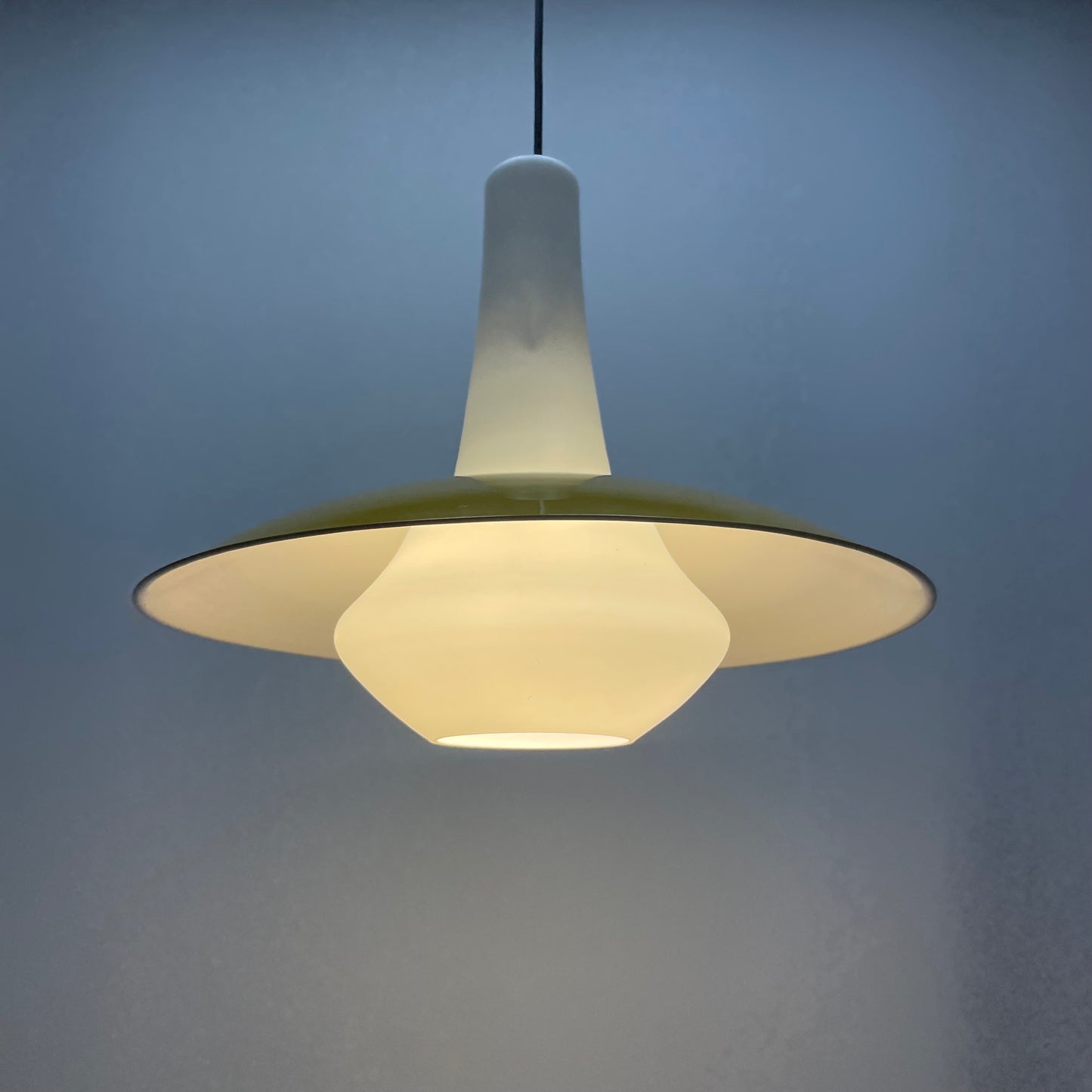 UFO shaped pendant light by Louis Kalff for Philips 1950