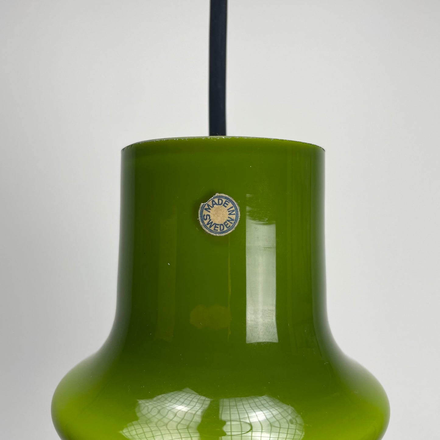 Rare green glass pendant light by Holmegaard 1960