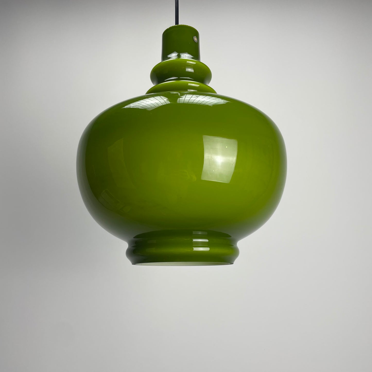 Rare green glass pendant light by Holmegaard 1960