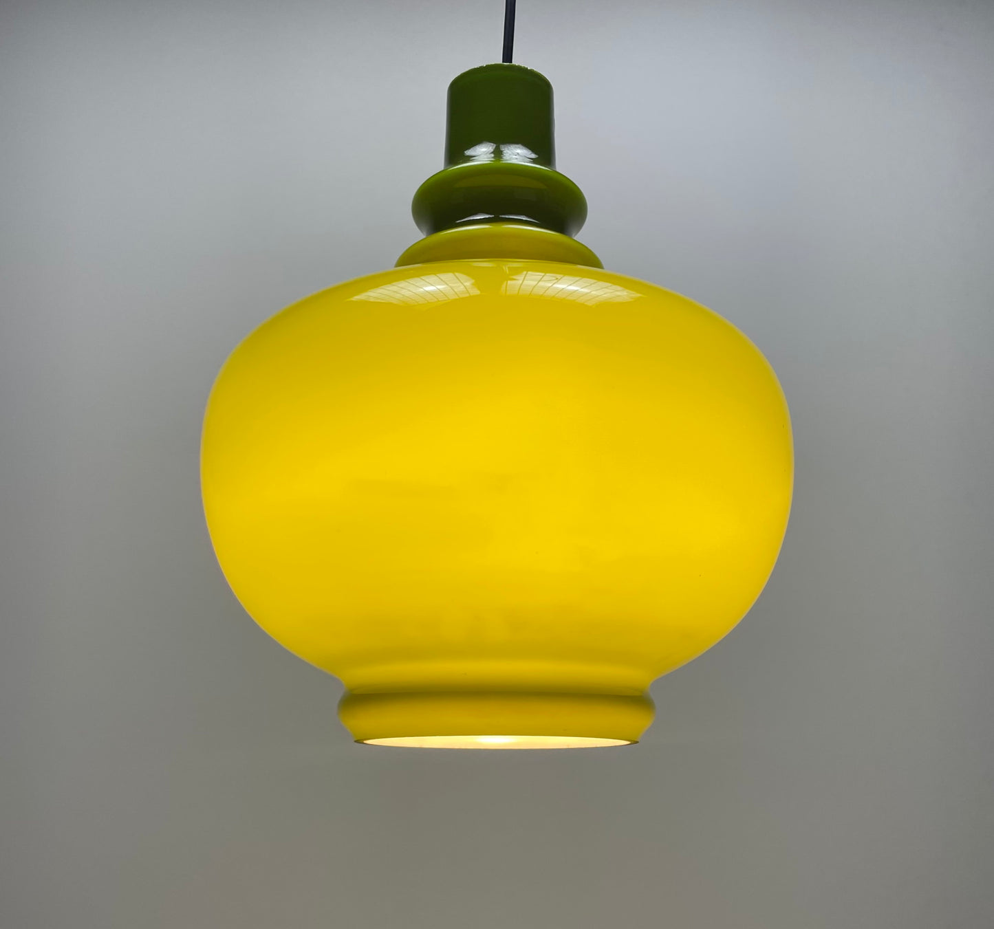 Rare green glass pendant light by Holmegaard 1960