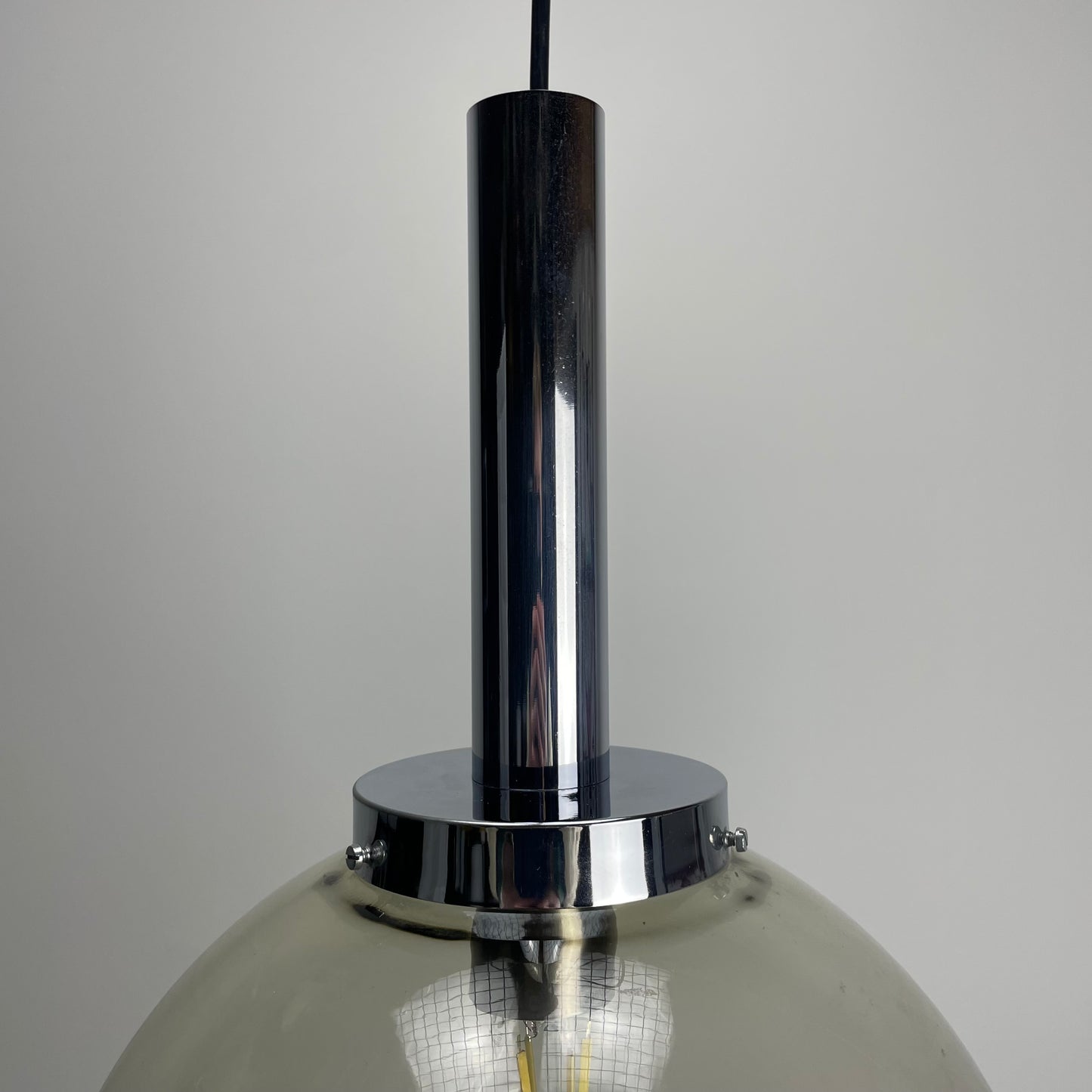 Italian smoked murano glass pendant lamp 1960