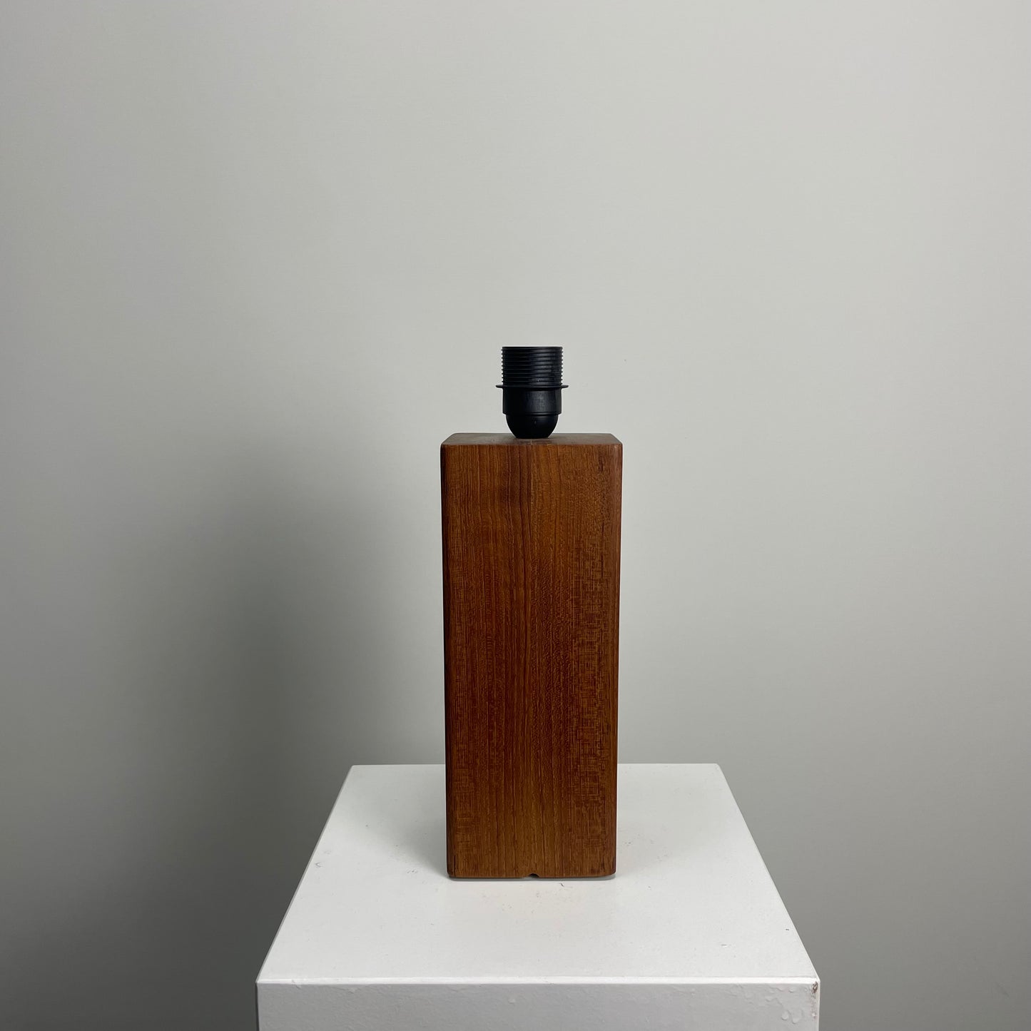 Danish square wooden table lamp from 1960