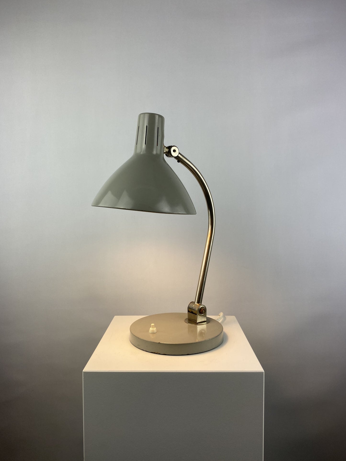 Grey desk light by H. Busquet for hala zeist from the 1960's