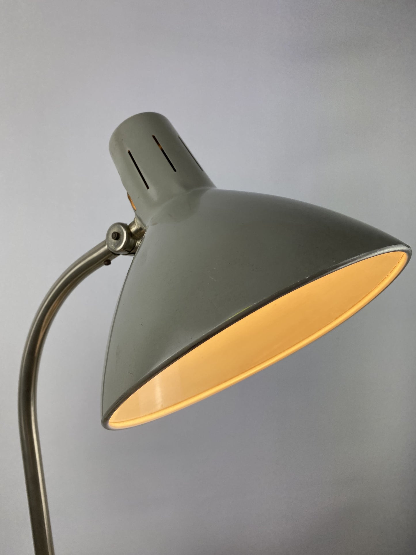 Grey desk light by H. Busquet for hala zeist from the 1960's