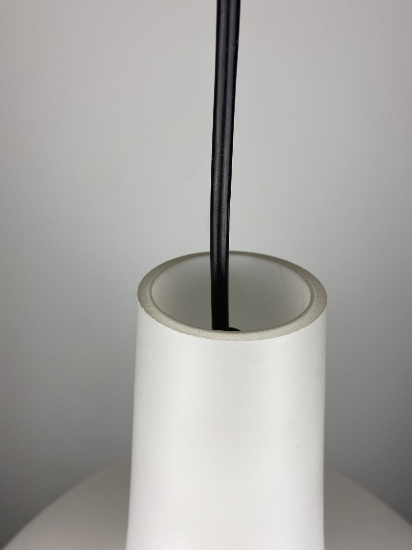 White glass Bulbo pendant light by Johansson-Pape Iittala for Finland Stockmann-Orno A.B Kerava 1954