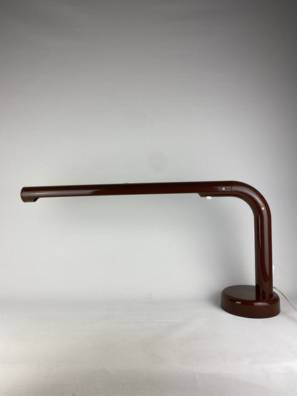 Brown desk lamp The Tube by Anders Pehrson for Atelje Lyktan 1970