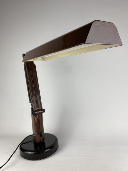 Brown Fagerhults desk light Lucifer by Tom Ahlstrom and Hans Ehrich A&E Design 1975 Swedish design