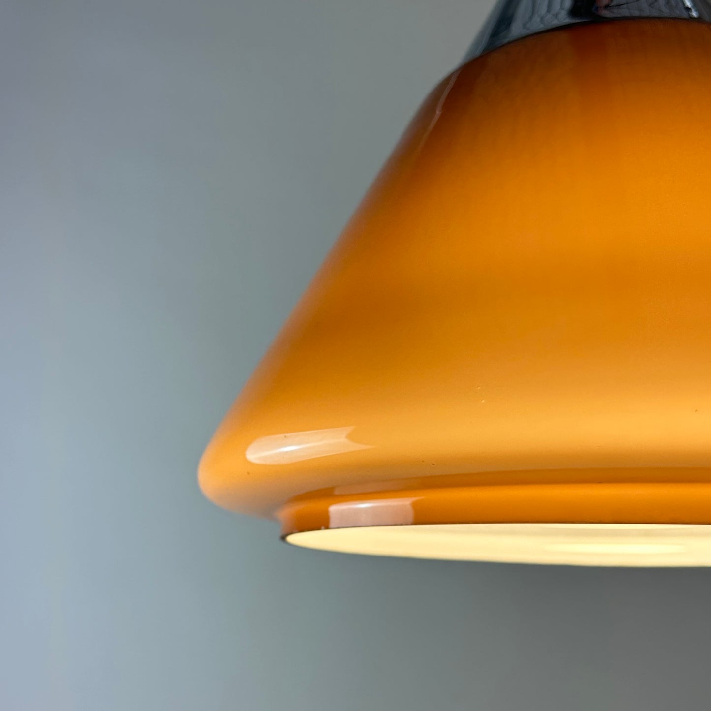 Brown glass pendant light by Hustadt Leuchten, 1960