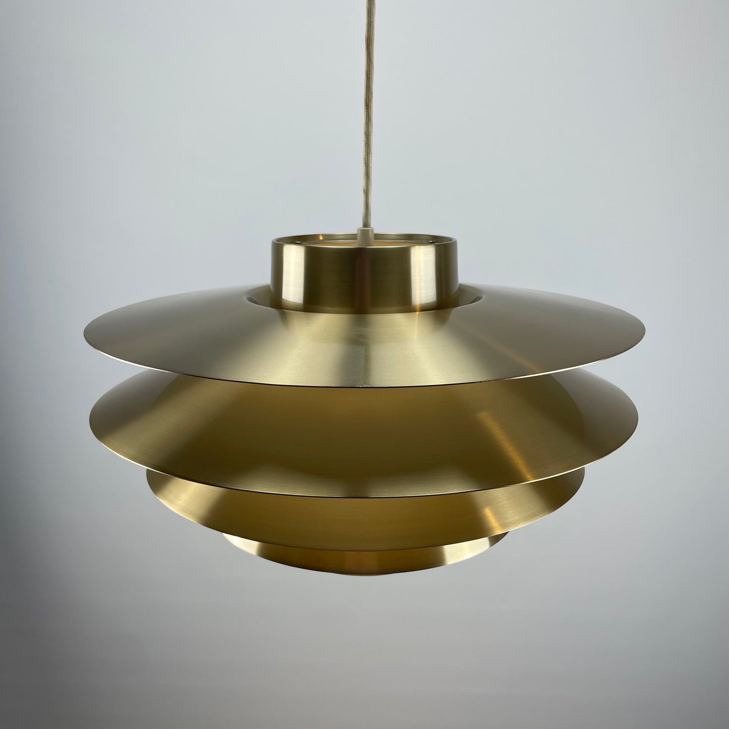 Brass Verona pendant light by Sven Middelboe for Nordisk Solar Denmark, 1970