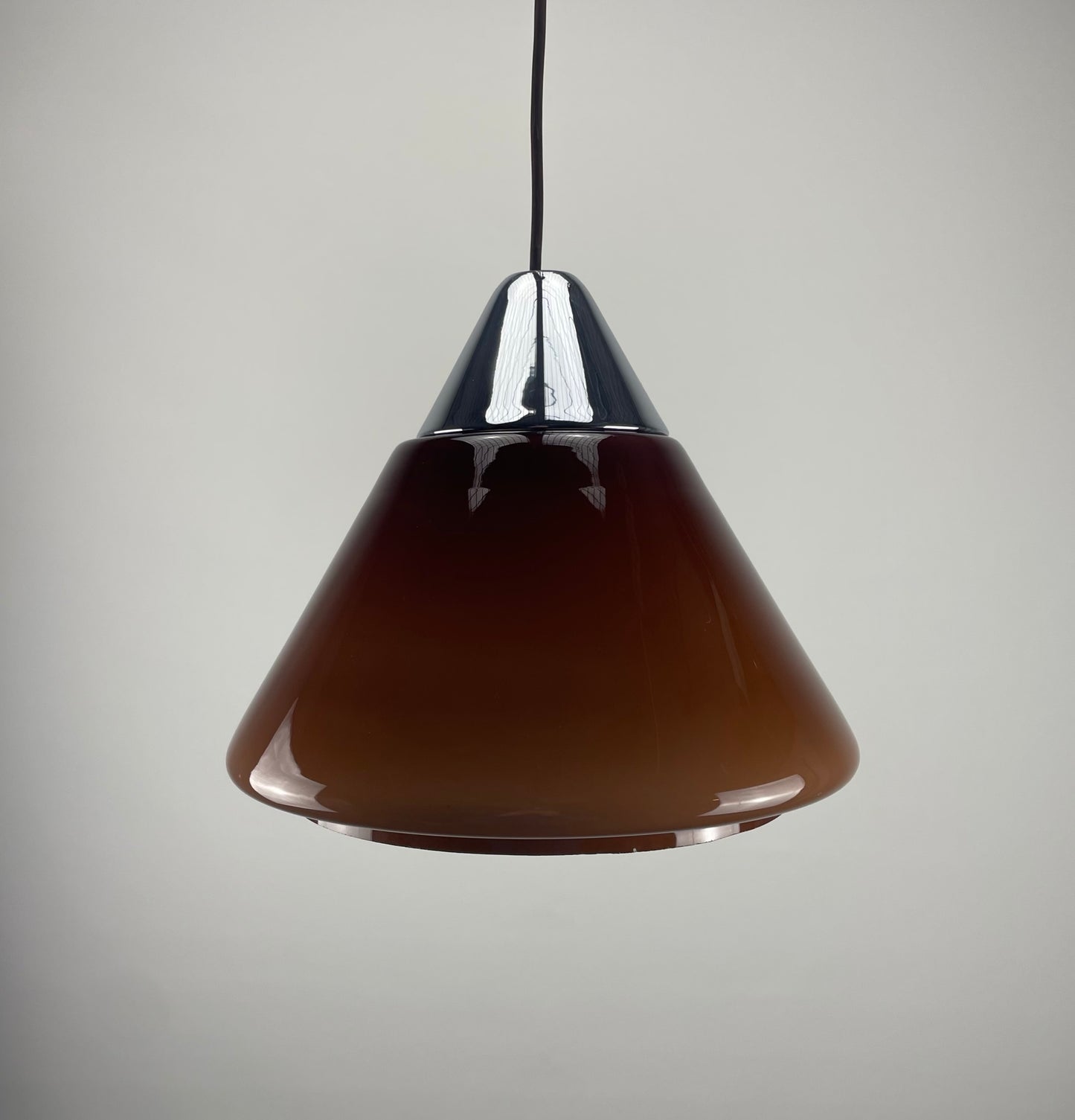 Brown glass pendant light by Hustadt Leuchten, 1960