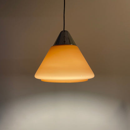 Brown glass pendant light by Hustadt Leuchten, 1960