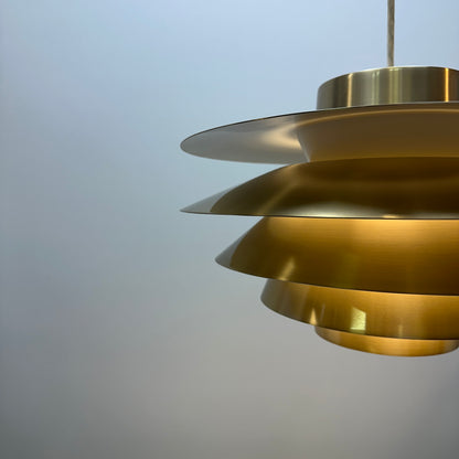 Brass Verona pendant light by Sven Middelboe for Nordisk Solar Denmark, 1970