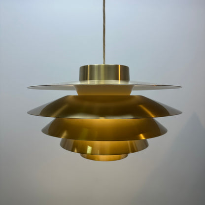 Brass Verona pendant light by Sven Middelboe for Nordisk Solar Denmark, 1970