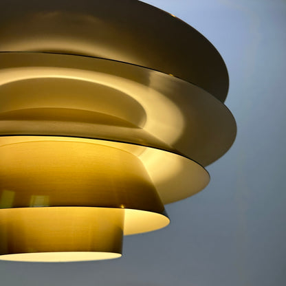 Brass Verona pendant light by Sven Middelboe for Nordisk Solar Denmark, 1970