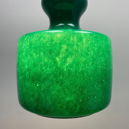 Rare Galaxy green glass pendant light by Peill and Putzler 1960