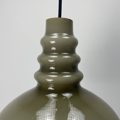 Grey glass pendant lamp by Peill & Putzler 1960