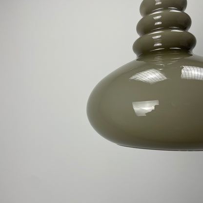 Grey glass pendant lamp by Peill & Putzler 1960