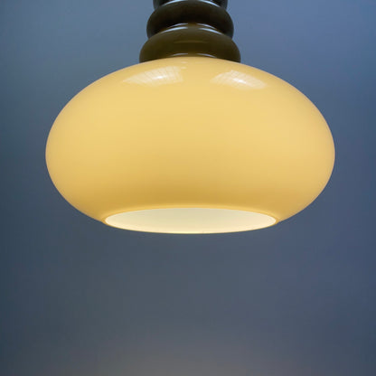 Grey glass pendant lamp by Peill & Putzler 1960