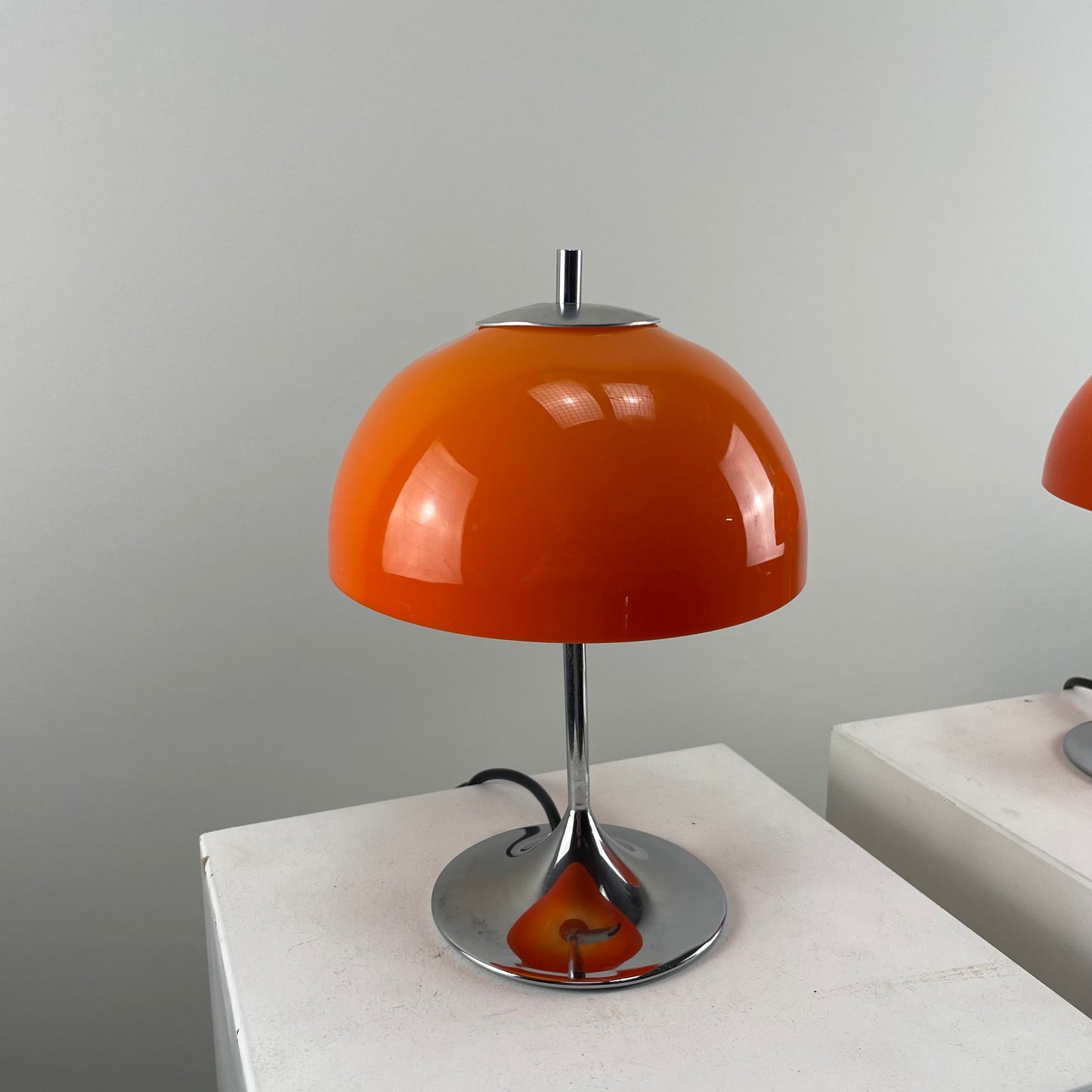 Pair of rare mushroom table lamps by Frank Bentler for Wila, 1970