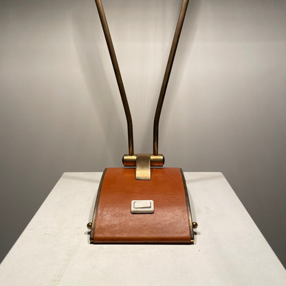 Brass and leather JUMO desk light by Eileen Grey, 1930