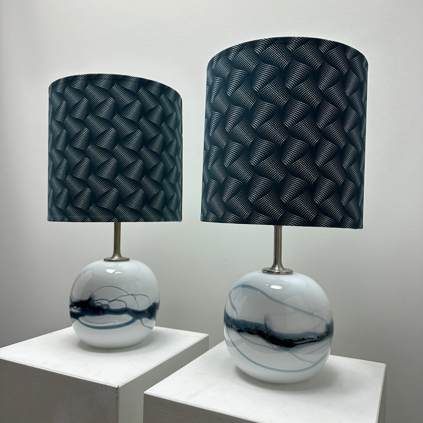 Pair of SAKURA table lamps by Michael Bang for Holmegaard, Denmark 1980