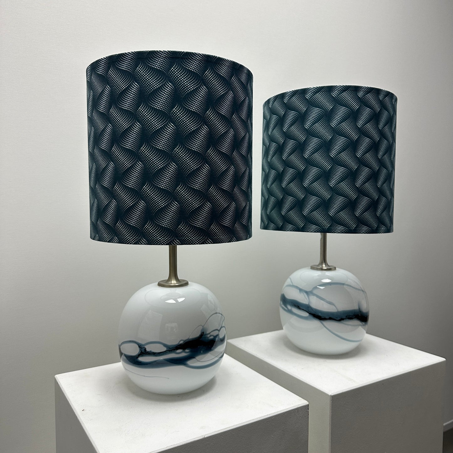 Pair of SAKURA table lamps by Michael Bang for Holmegaard, Denmark 1980