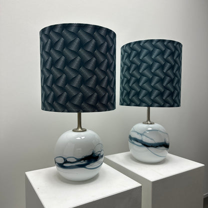 Pair of SAKURA table lamps by Michael Bang for Holmegaard, Denmark 1980