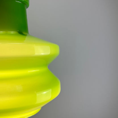 Rare green glass pendant light by Peill and Putzler 1960