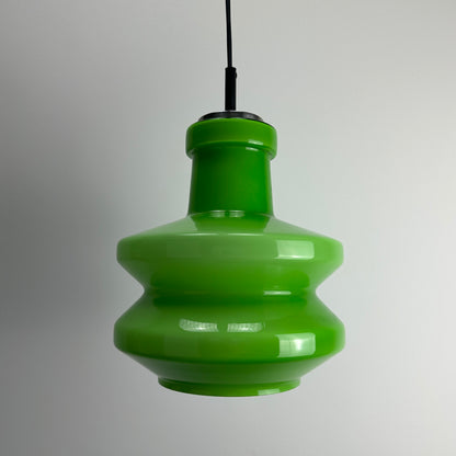 Rare green glass pendant light by Peill and Putzler 1960