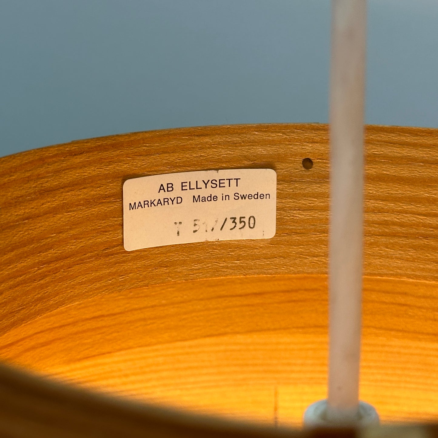 Pine wood UFO pendant lamp by Hans Agne Jakobsson for AB Markaryd 1960