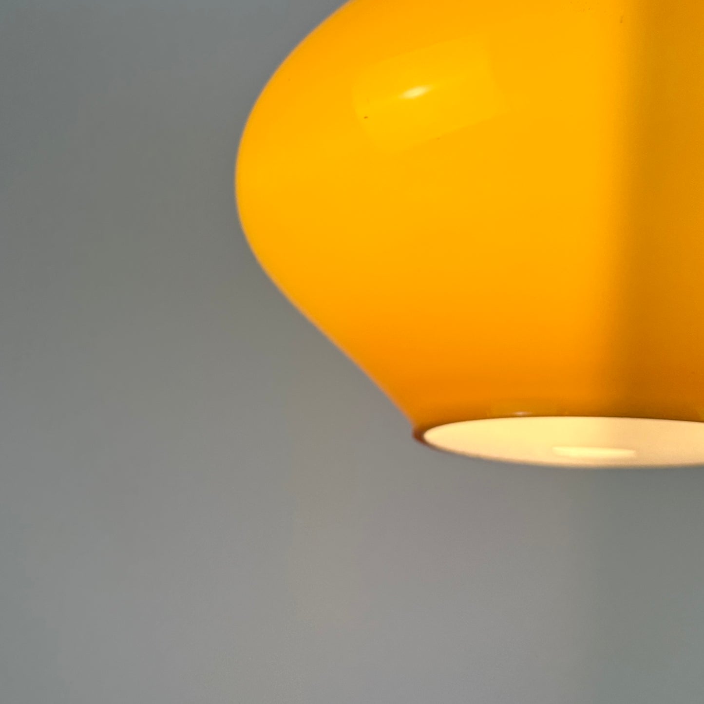 UFO shaped pendant light by Glasfabriek De Rupel, Belgium 1970