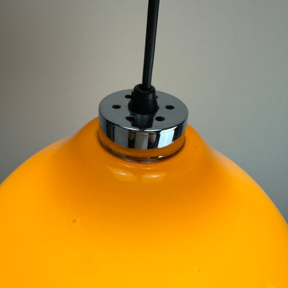 UFO shaped pendant light by Glasfabriek De Rupel, Belgium 1970