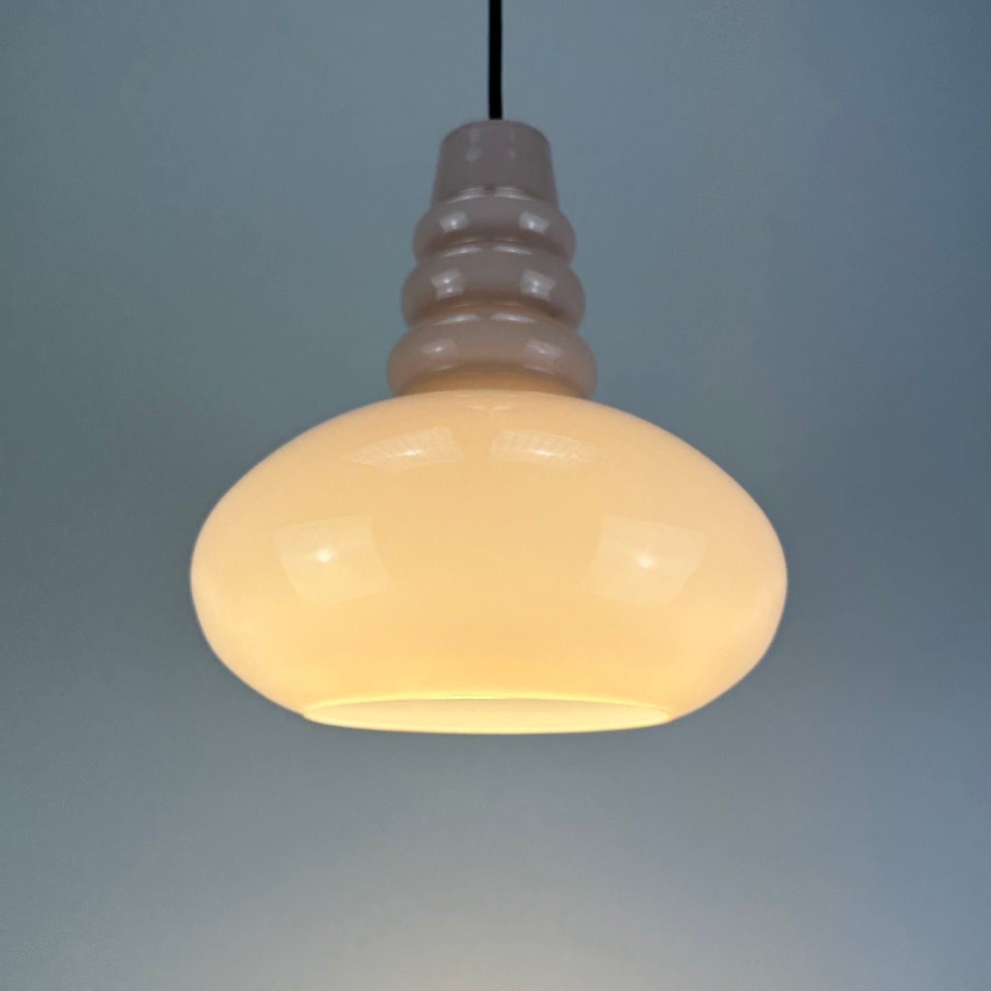 Rare light pink pendant light by Peill & Putzler 1960