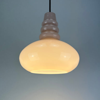 Rare light pink pendant light by Peill & Putzler 1960